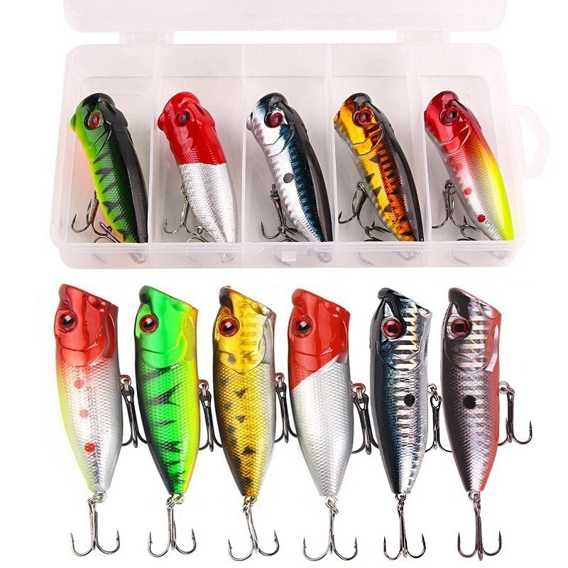 Fishing Lure Jerkbait - 6pcs 6 warna（kemasan opp）/5pcs 5 warna（dengan
